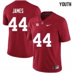 NCAA Youth Alabama Crimson Tide #44 Kedrick James Stitched College Nike Authentic Crimson Football Jersey SM17Q63EM